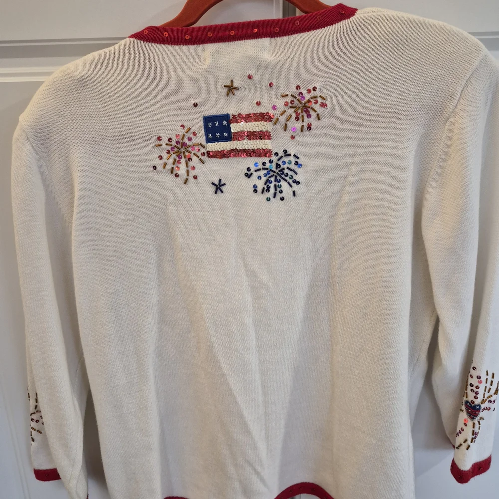 Festive Fireworks Cardigan Sweater - Picture 3 of 11